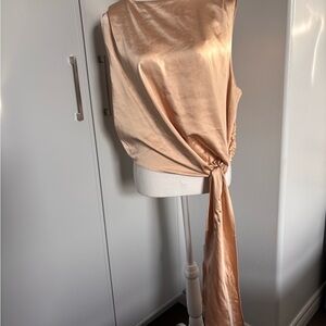 Elegant Mare Mare Satin Side Tie-Front Top